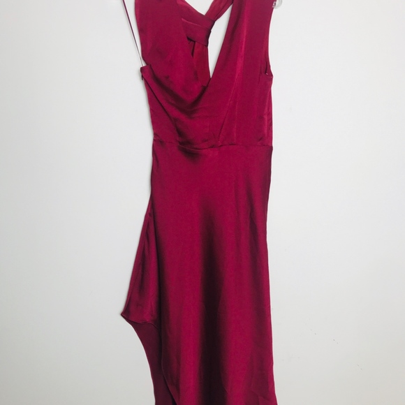 Keepsake Plum Red Midi Dress - Picture 7 of 8